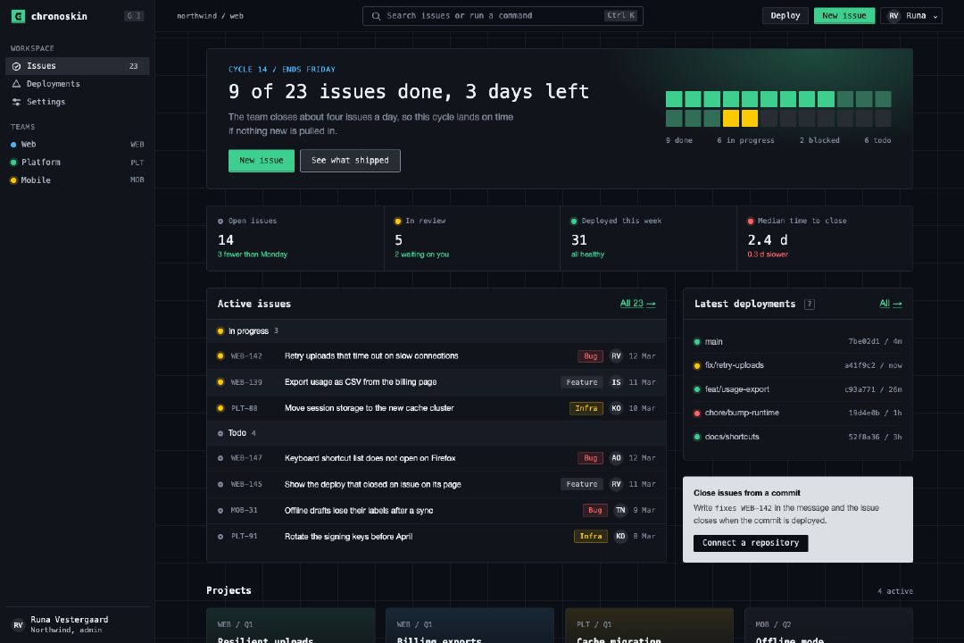 Dark developer tools issue tracker