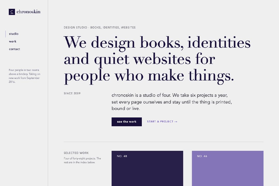 Editorial minimalism studio portfolio