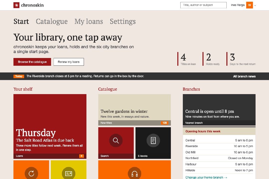 Flat design tile start