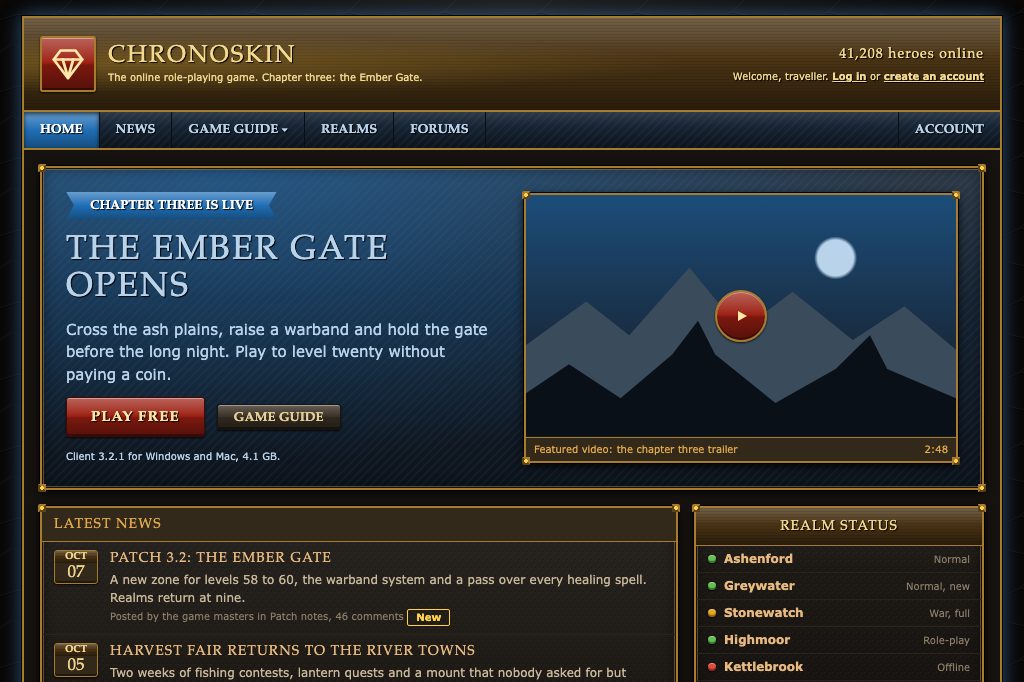 Game fantasy portal