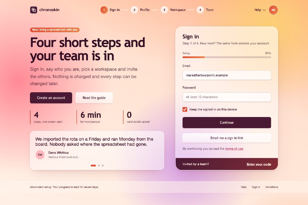 Glassmorphism onboarding flow