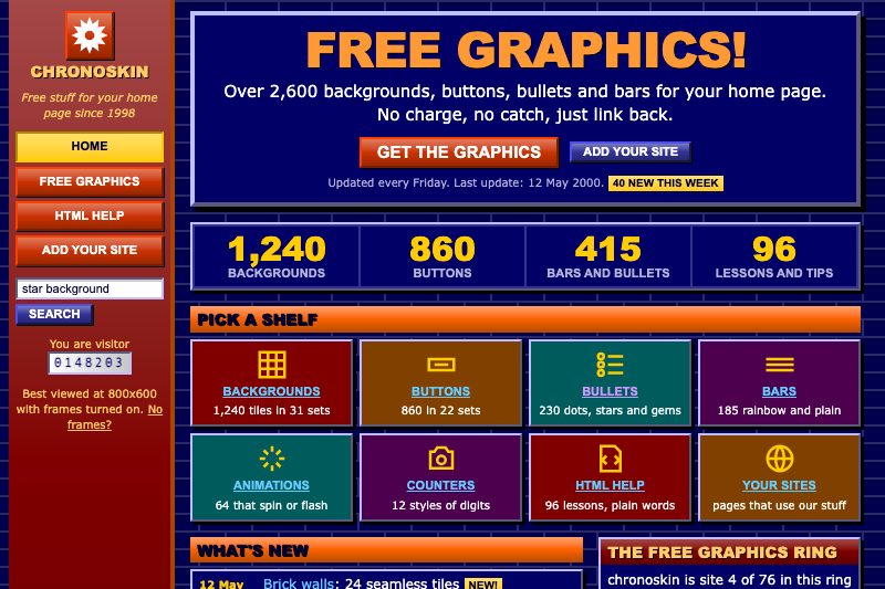 Personal home page: the free graphics page