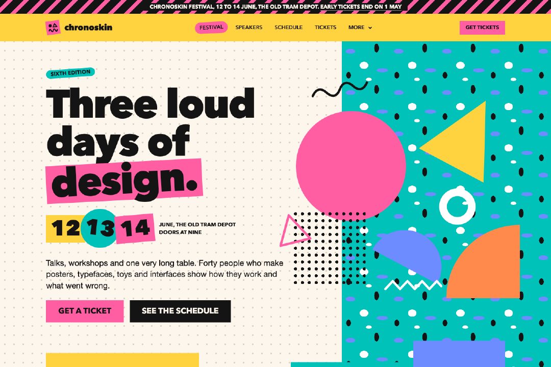 Memphis festival landing page
