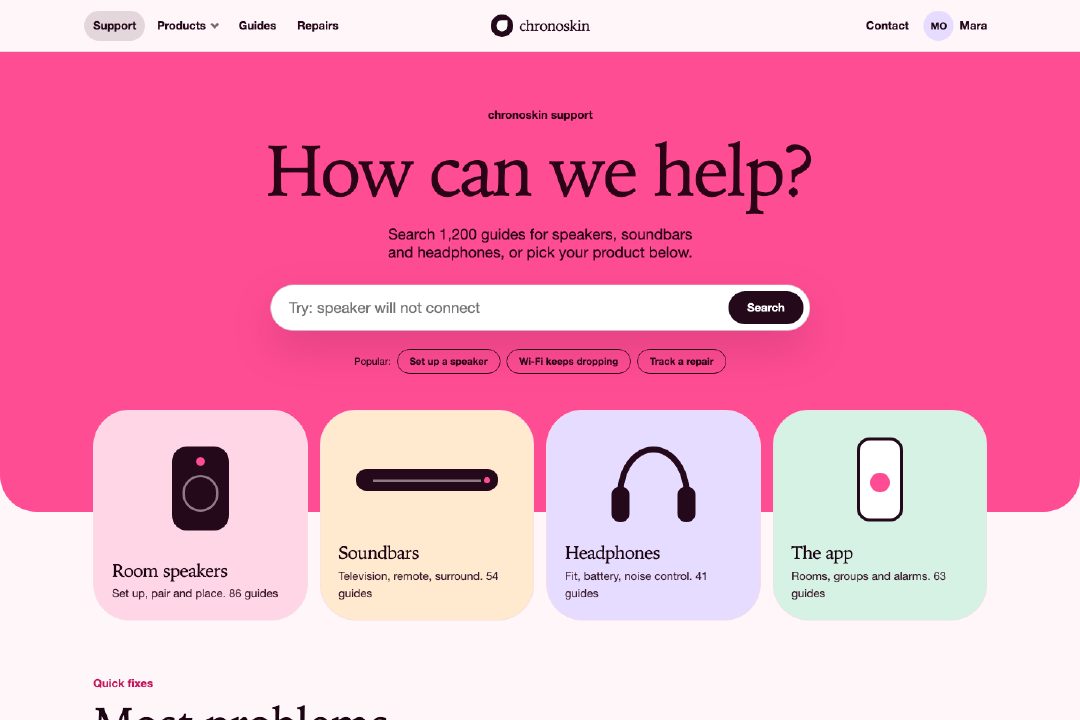 Modern product support hub