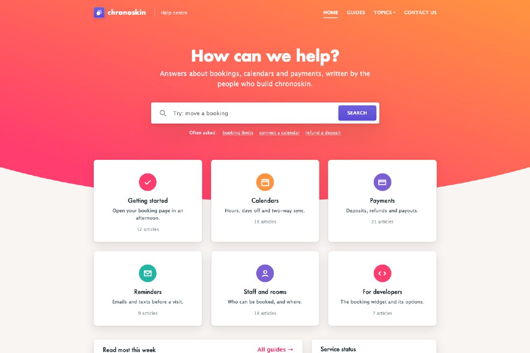SaaS gradient help centre