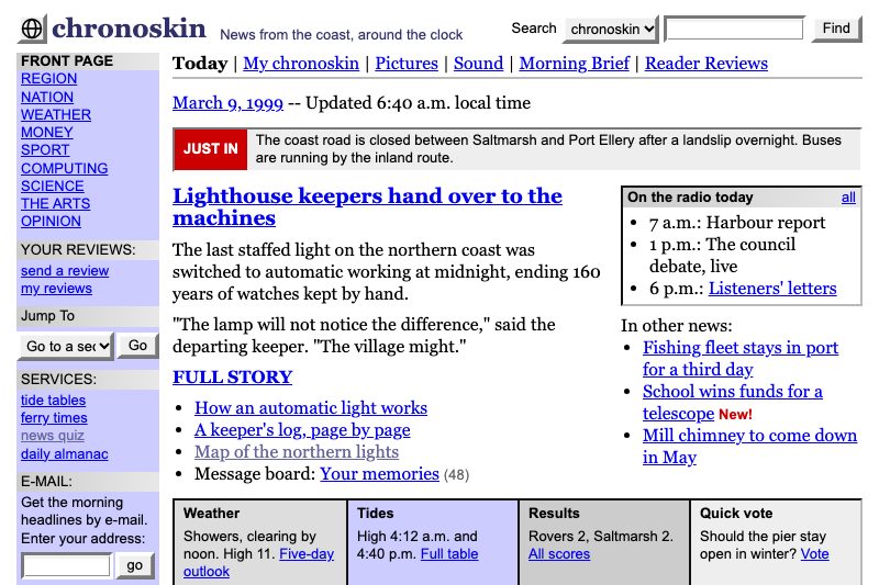 Table-era news front