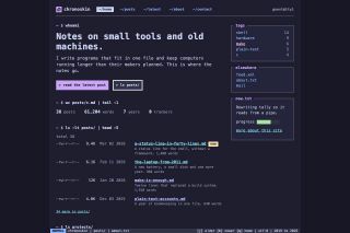 Terminal, a personal site as a shell session