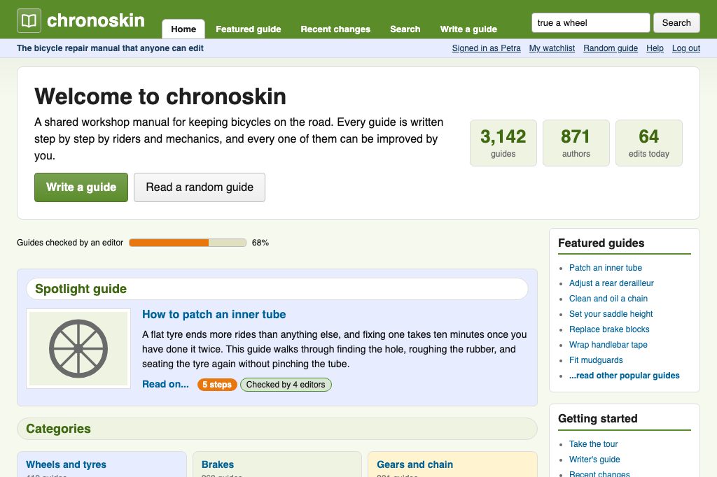 How-to wiki, top navigation and numbered steps