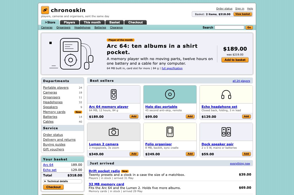 Y2K futurism store